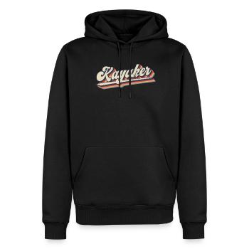Fun Kayker & Paddle & Kayak - Men’s Premium Organic Hoodie - black - Front - Nico (187cm)