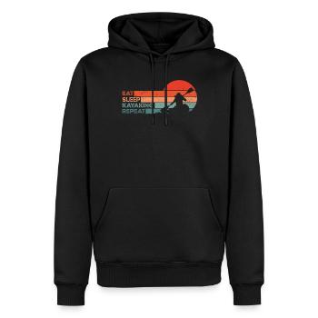Lustiges Kayker & Paddel & Kajak - Männer Premium Bio Hoodie - Schwarz - Vorne - Nico (187cm)