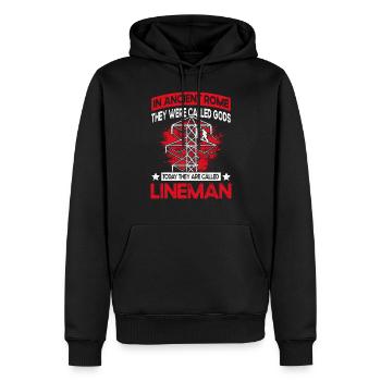 Lustiger Elektriker - Männer Premium Bio Hoodie - Schwarz - Vorne - Nico (187cm)