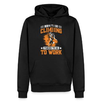 Fun bouldering & climbing - Men’s Premium Organic Hoodie - black - Front - Nico (187cm)