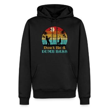 Ne soyez pas une basse stupide drôle de pêche - Sweat à capuche Premium bio Homme - noir - Devant - Nico (187cm)