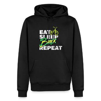 BMX / Bmx Fahrrad / Fahrrad / Geschenk / Radfahrer - Männer Premium Bio Hoodie - Schwarz - Vorne - Nico (187cm)