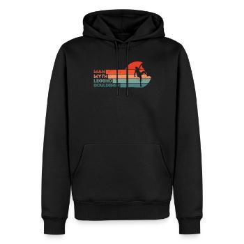 Fun bouldering & climbing - Men’s Premium Organic Hoodie - black - Front - Nico (187cm)