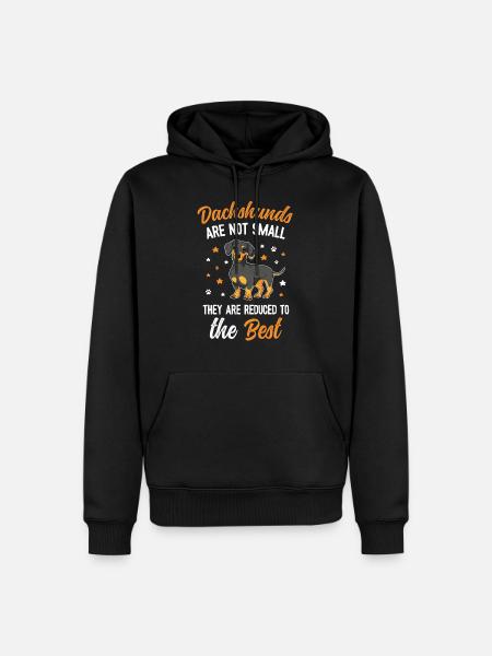 Maman teckel mignonne - Sweat à capuche Premium bio Homme - noir
