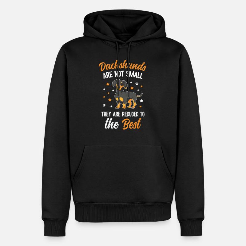 Maman teckel mignonne - Sweat à capuche Premium bio Homme - noir