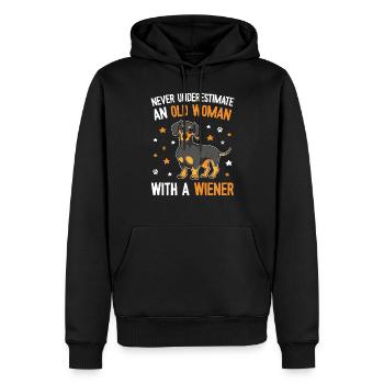 Cute Dachshund Mom - Men’s Premium Organic Hoodie - black - Front - Nico (187cm)