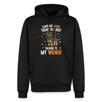 Cute Dachshund Mom - Men’s Premium Organic Hoodie - black - Front - Nico (187cm)