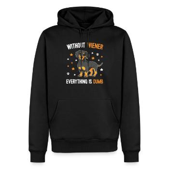 Cute Dachshund Mom - Men’s Premium Organic Hoodie - black - Front - Nico (187cm)