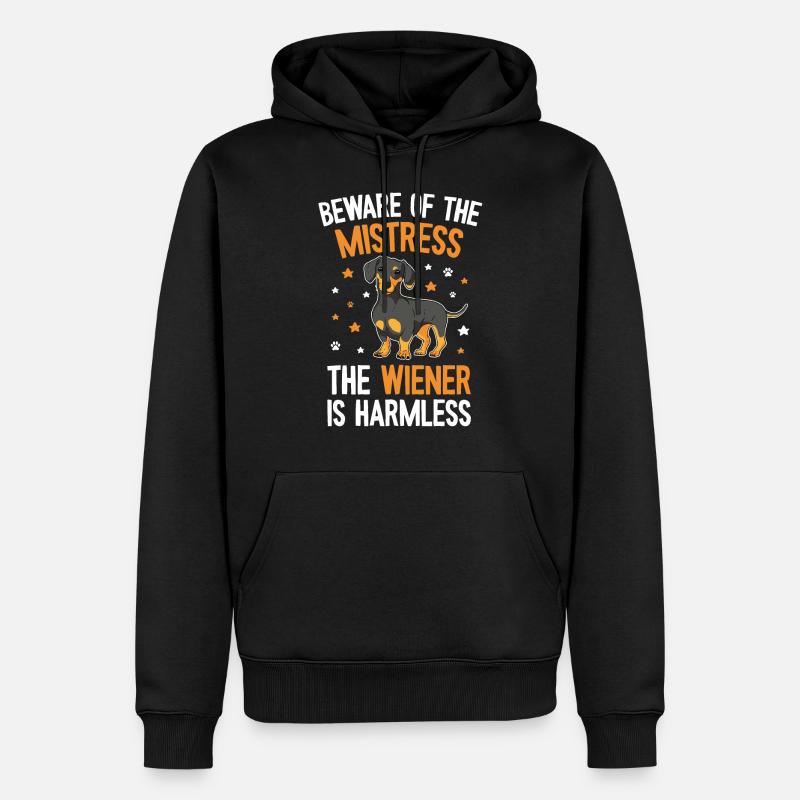 Maman teckel mignonne - Sweat à capuche Premium bio Homme - noir