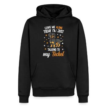 Cute Dachshund Mom - Men’s Premium Organic Hoodie - black - Front - Nico (187cm)