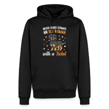 Cute Dachshund Mom - Men’s Premium Organic Hoodie - black - Front - Nico (187cm)