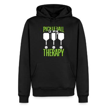 Pickleball Player Pickleball Paddle Pickleball - Männer Premium Bio Hoodie - Schwarz - Vorne - Nico (187cm)