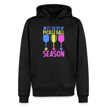 Joueur de pickleball Pickleball Paddle Pickleball - Sweat à capuche Premium bio Homme - noir - Devant - Nico (187cm)