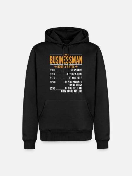 Businessman Hourly wage - Men’s Premium Organic Hoodie - black