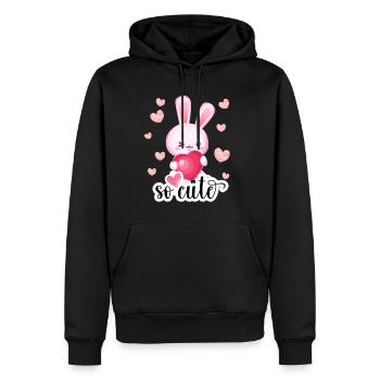 TU ES TRÈS MIGNON - Sweat à capuche Premium bio Homme - noir - Devant - Nico (187cm)