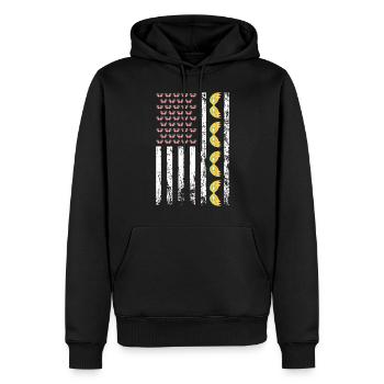 American Carnival Masquerade Mardi Gras - Men’s Premium Organic Hoodie - black - Front - Nico (187cm)