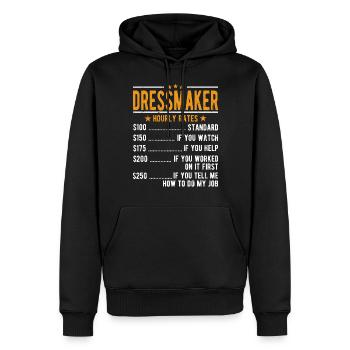 Schneider Stundenlohn - Männer Premium Bio Hoodie - Schwarz - Vorne - Nico (187cm)