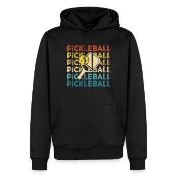 Pickleball Paddle Sports Ballspiel Spieler - Männer Premium Bio Hoodie - Schwarz - Vorne - Nico (187cm)