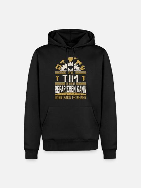 Tim Name Geschenk Geburtstag - Männer Premium Bio Hoodie - Schwarz