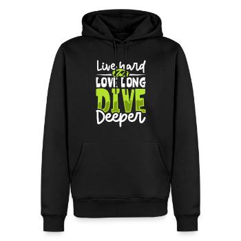 Scuba Diver Scuba Diving Idée cadeau - Sweat à capuche Premium bio Homme - noir - Devant - Nico (187cm)