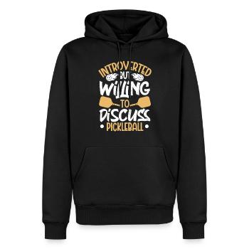 Pickleball Player Pickleball Paddle Pickleball - Männer Premium Bio Hoodie - Schwarz - Vorne - Nico (187cm)