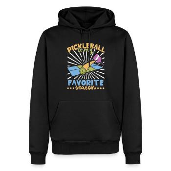 Pickleball Player Pickleball Paddle Pickleball - Männer Premium Bio Hoodie - Schwarz - Vorne - Nico (187cm)