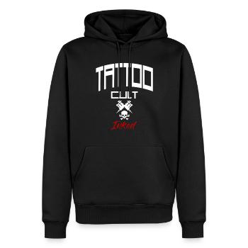 Tattoo Cult Inked Tribal Artist Studio Skull täto - Männer Premium Bio Hoodie - Schwarz - Vorne - Nico (187cm)