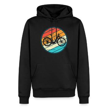 E-Bike Cyclist Cadeau Vélo Cycliste - Sweat à capuche Premium bio Homme - noir - Devant - Nico (187cm)