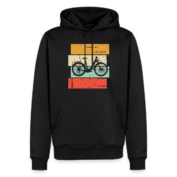 E-Bike Cyclist Cadeau Vélo Cycliste - Sweat à capuche Premium bio Homme - noir - Devant - Nico (187cm)