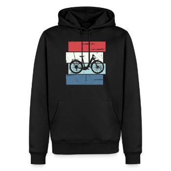 E-Bike Bike Cyclist Gift Bike Cyclist - Men’s Premium Organic Hoodie - black - Front - Nico (187cm)