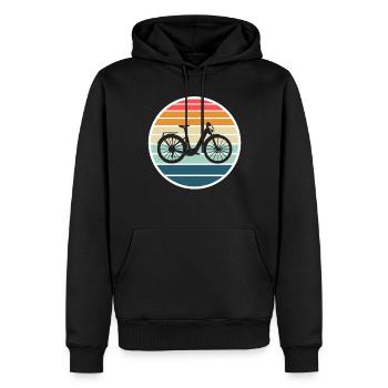 E-Bike Cyclist Cadeau Vélo Cycliste - Sweat à capuche Premium bio Homme - noir - Devant - Nico (187cm)