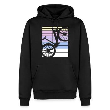 E-Bike Bike Cyclist Gift Bike Cyclist - Men’s Premium Organic Hoodie - black - Front - Nico (187cm)