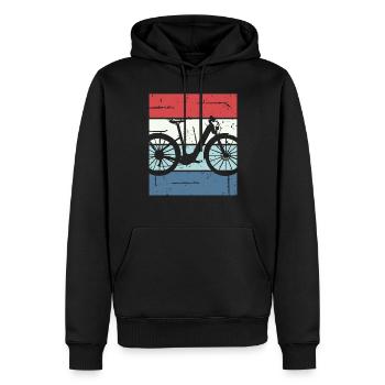 E-Bike Bike Cyclist Gift Bike Cyclist - Men’s Premium Organic Hoodie - black - Front - Nico (187cm)