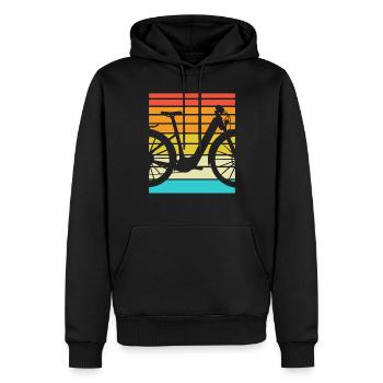 E-Bike Bike Cyclist Gift Bike Cyclist - Men’s Premium Organic Hoodie - black - Front - Nico (187cm)