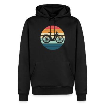 E-Bike Cyclist Cadeau Vélo Cycliste - Sweat à capuche Premium bio Homme - noir - Devant - Nico (187cm)