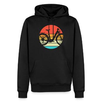 E-Bike Bike Cyclist Gift Bike Cyclist - Men’s Premium Organic Hoodie - black - Front - Nico (187cm)