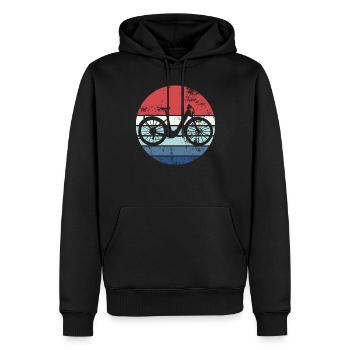 E-Bike Cyclist Cadeau Vélo Cycliste - Sweat à capuche Premium bio Homme - noir - Devant - Nico (187cm)