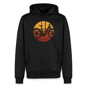 E-Bike Cyclist Cadeau Vélo Cycliste - Sweat à capuche Premium bio Homme - noir - Devant - Nico (187cm)