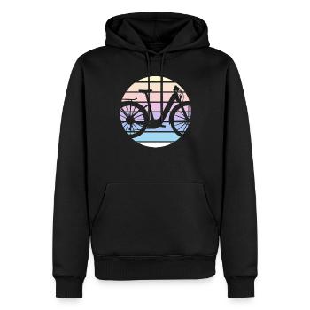 E-Bike Bike Cyclist Gift Bike Cyclist - Men’s Premium Organic Hoodie - black - Front - Nico (187cm)