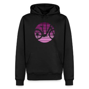 E-Bike Cyclist Cadeau Vélo Cycliste - Sweat à capuche Premium bio Homme - noir - Devant - Nico (187cm)