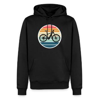 E-Bike Bike Cyclist Gift Bike Cyclist - Men’s Premium Organic Hoodie - black - Front - Nico (187cm)