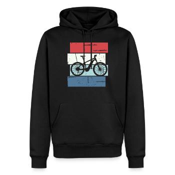 E-Bike Cyclist Cadeau Vélo Cycliste - Sweat à capuche Premium bio Homme - noir - Devant - Nico (187cm)