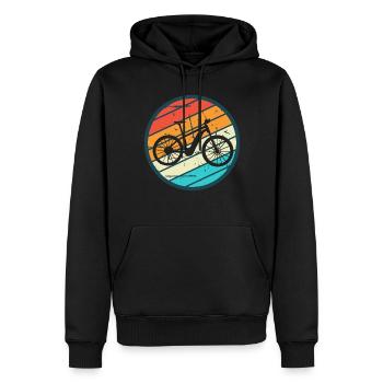 E-Bike Cyclist Cadeau Vélo Cycliste - Sweat à capuche Premium bio Homme - noir - Devant - Nico (187cm)