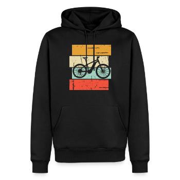 E-Bike Bike Cyclist Gift Bike Cyclist - Men’s Premium Organic Hoodie - black - Front - Nico (187cm)