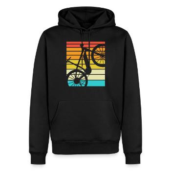 E-Bike Cyclist Cadeau Vélo Cycliste - Sweat à capuche Premium bio Homme - noir - Devant - Nico (187cm)