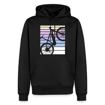 E-Bike Cyclist Cadeau Vélo Cycliste - Sweat à capuche Premium bio Homme - noir - Devant - Nico (187cm)