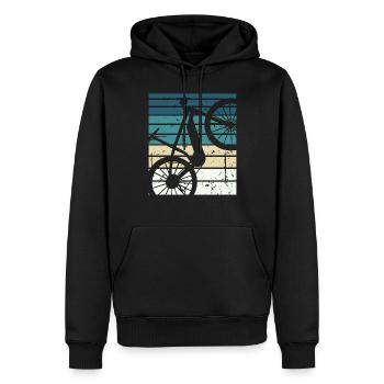 E-Bike Cyclist Cadeau Vélo Cycliste - Sweat à capuche Premium bio Homme - noir - Devant - Nico (187cm)