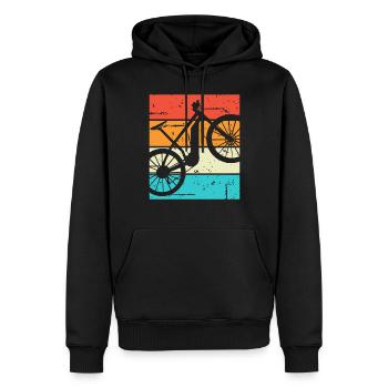 E-Bike Bike Cyclist Gift Bike Cyclist - Men’s Premium Organic Hoodie - black - Front - Nico (187cm)