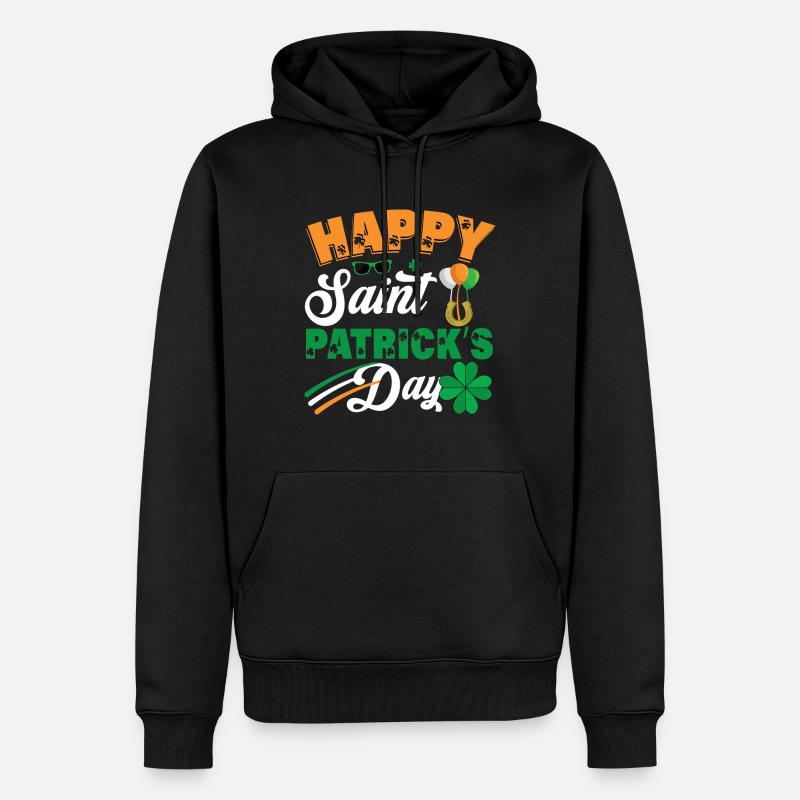 Bonne Saint-Patrick - Sweat à capuche Premium bio Homme - noir
