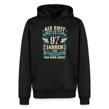 97 Geburtstag Geschenk Jahre Lustig Spruch - Männer Premium Bio Hoodie - Schwarz - Vorne - Nico (187cm)